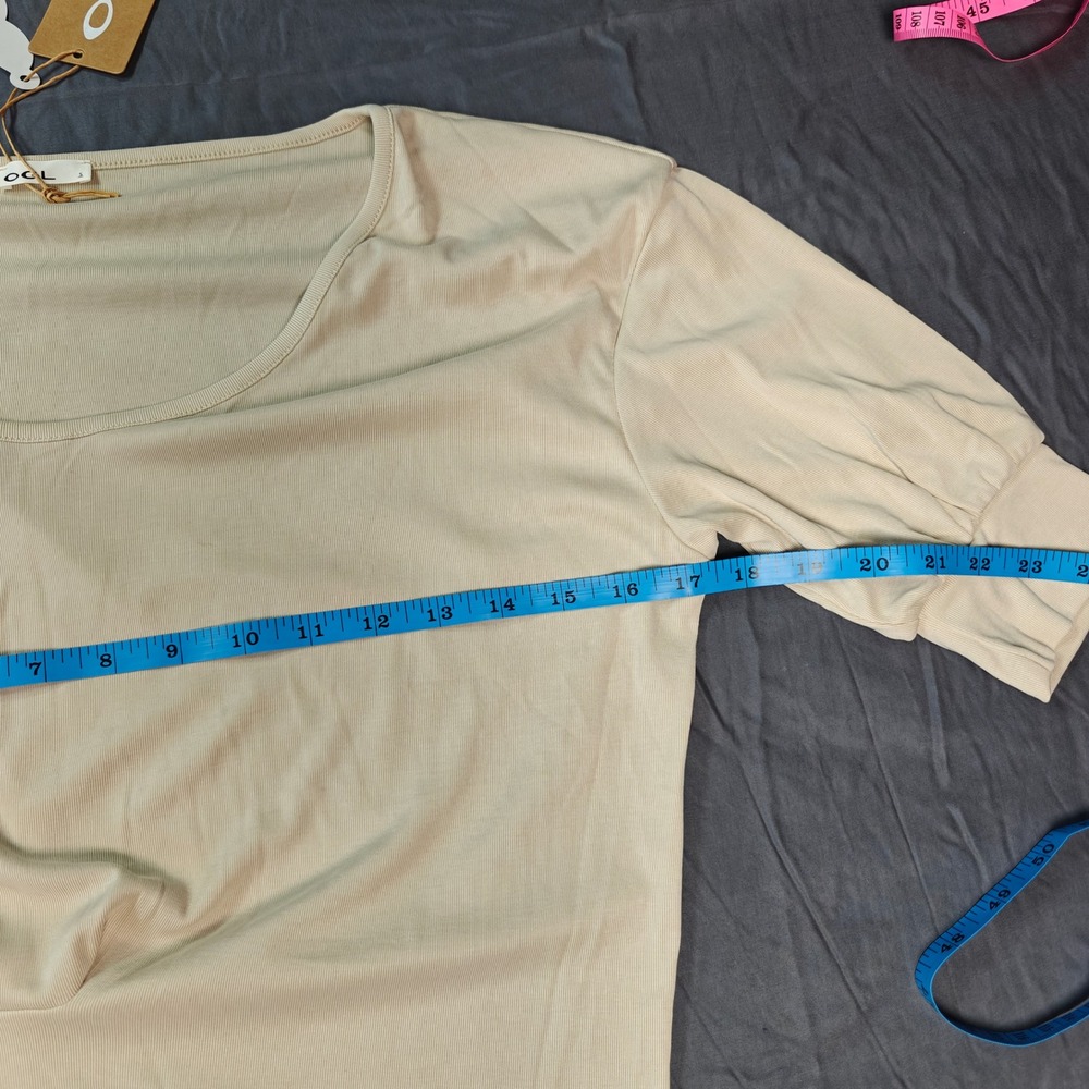 OGL Scoop Neck Short Sleeve Tucked Tee Small - Picture 6 of 10